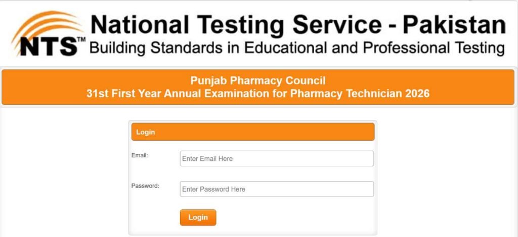 Punjab Pharmacy Council Roll No Slip 2026