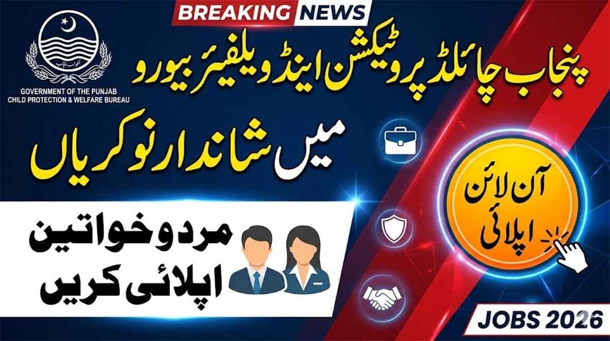 Punjab Child Protection & Weflare Buearu Jobs 2026