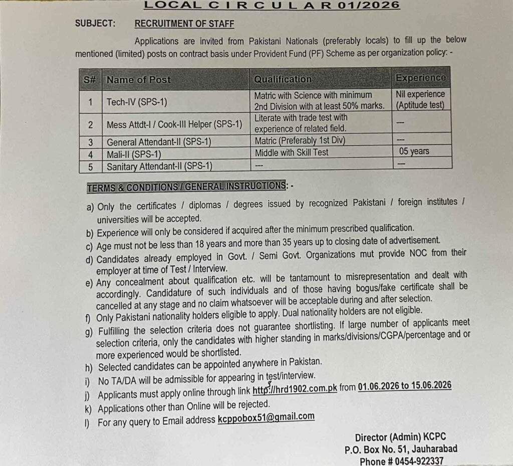 PAEC Jobs advertisement 